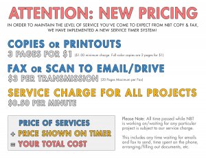 NBT Copy & Fax Pricing